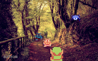 Illustration for article titled Classic Video Games With Real-Life Backdrops Are Delightful